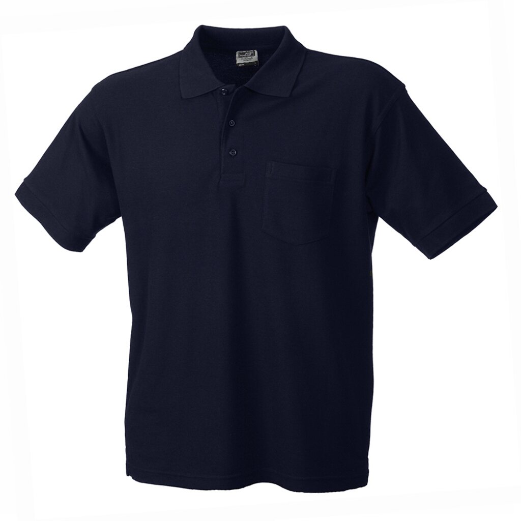 James & Nicholson Men's Navy Classic Piqué Polo Shirt With Breast Pocket (Xl, )