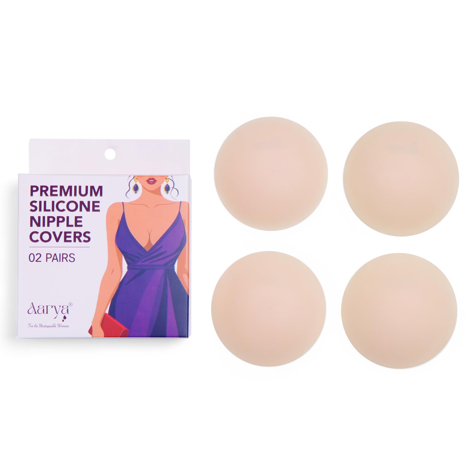 Invisible Silicone Nipple Covers, Ultra-Thin Seamless Pasties, Reusable Washable Sweat Proof Pads for Backless Strapless Outfits