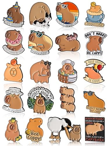 Broches en émail capybara pour masquer l'usure de vos vieux sacs et vestes