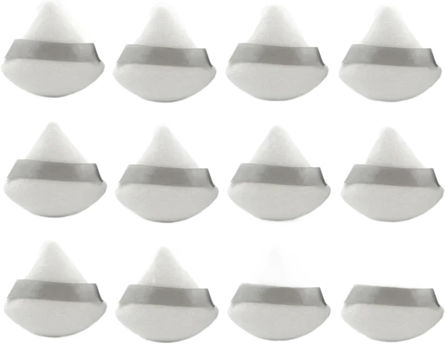 SBTRKT 1-12Pcs Triangle Velvet Powder Puff Flours Mini Face Makeup Sponge Cosmetics Soft Cotton Face Powder Puff Lightweight Washable (Color : 12Pcs-Black-01)