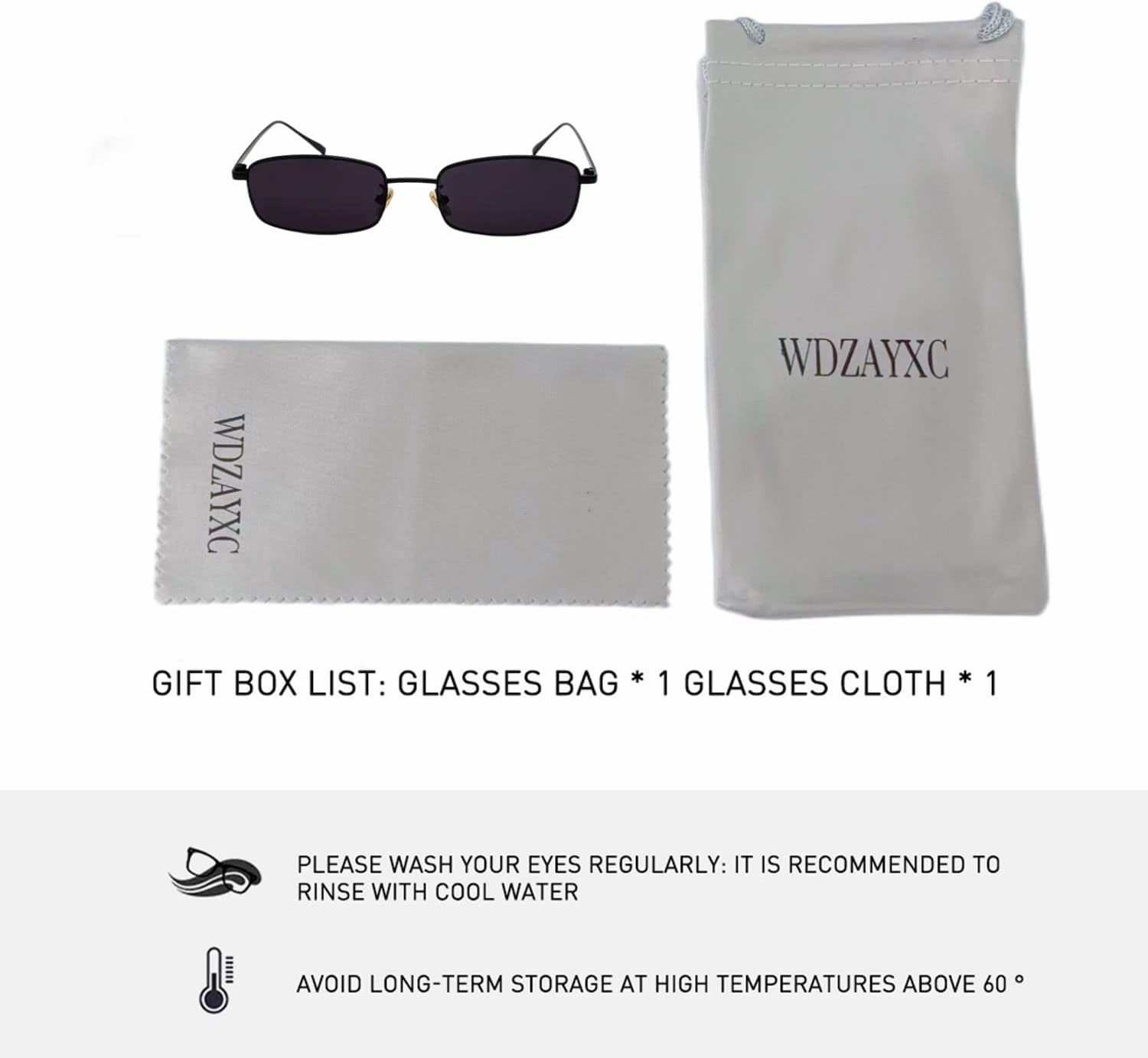 Classic Rectangular Sunglasses Retro Slim Metal Frame Glasses Vintage Rectangle Candy Color Sunglasses - Image 4