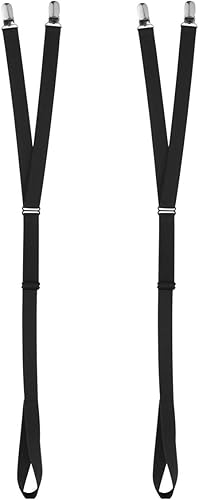 Shirt Stays - Soporte elástico ajustable para camiseta de hombre, con cierre