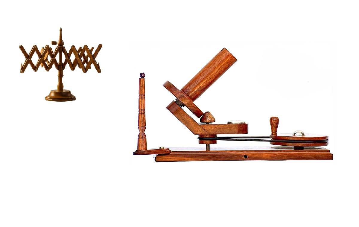 Premium Solid Wood Yarn Swift & Ball Winder Set | Smooth, Quiet Winding for Knitting & Crochet | Durable Handmade Wooden Umbrella Swift with Matching Yarn Winder | Perfect for Skeins, Hanks & Craft Projects-image-29