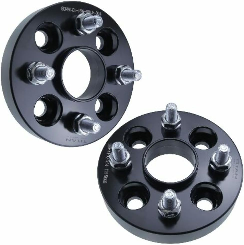 1" 4x100 Hubcentric Wheel Spacers - Fits Mini Cooper Clubman John Cooper Works Cooper S and Convertible - 1 Inch (25mm), 4x100, 56.1mm Hub, 12x1.5 Studs - Set of 4 - Black