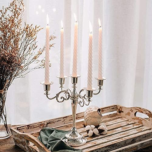 Candle Holder, Vintage Metal Pillar Wedding Party Decor Candlestick European Style Christmas Table Centrepiece Candle Stand (candle not included)