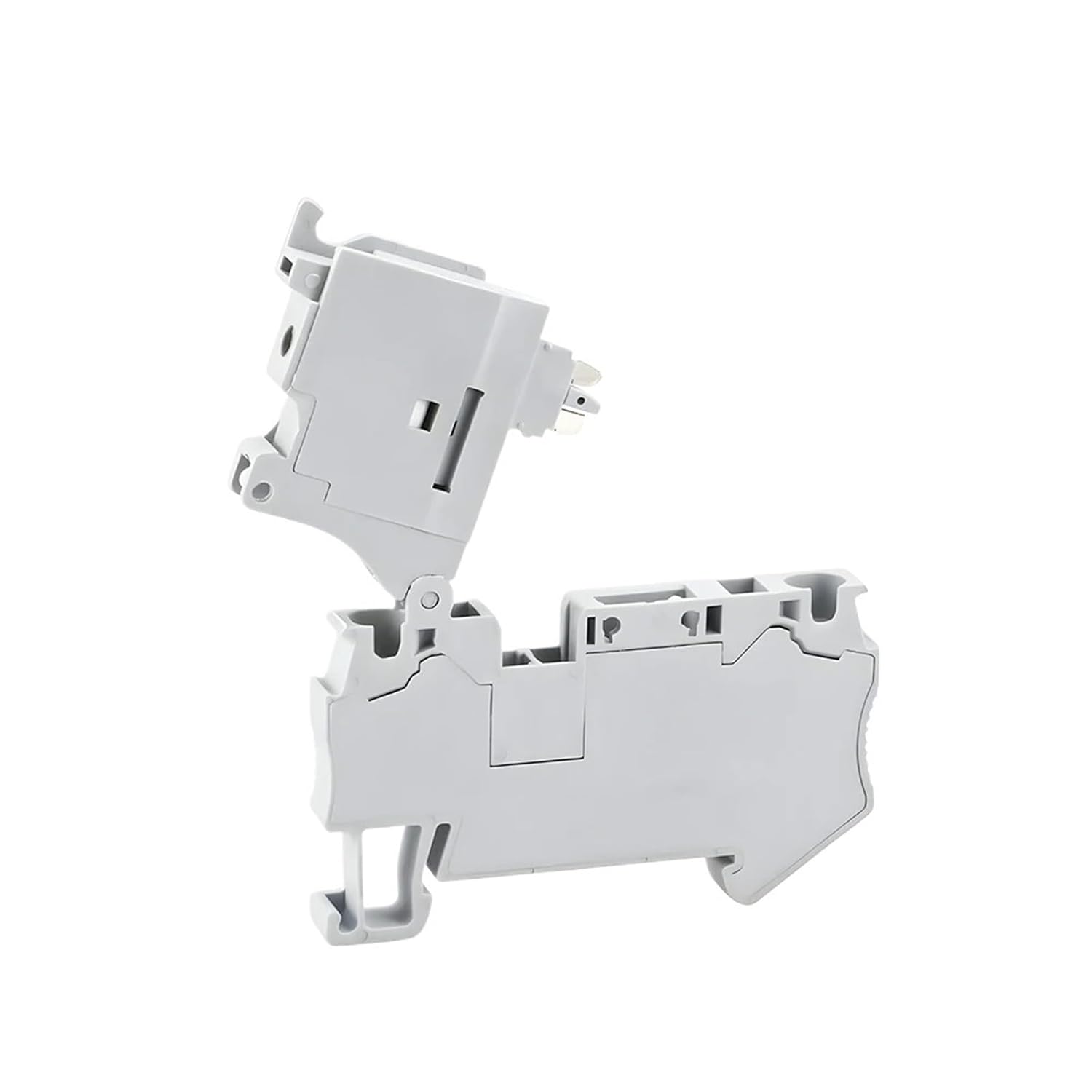 50Pcs ST 4-H.E.S.I 5X20 Fuse Terminal Block with Disconnect Lever Spring Connection Fuse Holder NS35 DIN Rail Connector No Fuse in