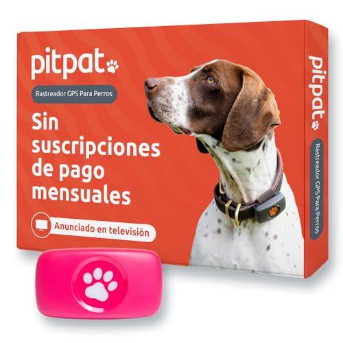 Pitpat Localizador GPS Perros - Sin Suscripción - Rastreador De Actividad Inteligente, Rastreo Vía Satélite con Alcance Ilimitado - Rastreador De Mascotas 100% Impermeable (Rosa)