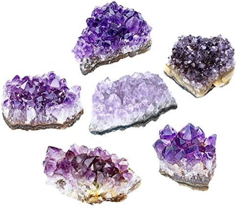 JOVIVI Amethyst Crystal Cluster,Raw Purple Quartz Healing Crystal Natural Amethyst Rock Mineral Stone Gemstone Specimen for Feng Shui,Reiki,Meditation, Lucky Home Decor Spiritual Gifts(80-150g)