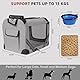 Petprsco Großer Katzentransportbox für 2 Katzen oder kleine Hunde, weicher Haustier-Transportkorb 60x42x42 cm zum Reisen mit Warmer Decke, Faltbarer Schüssel und waschbarem Pad