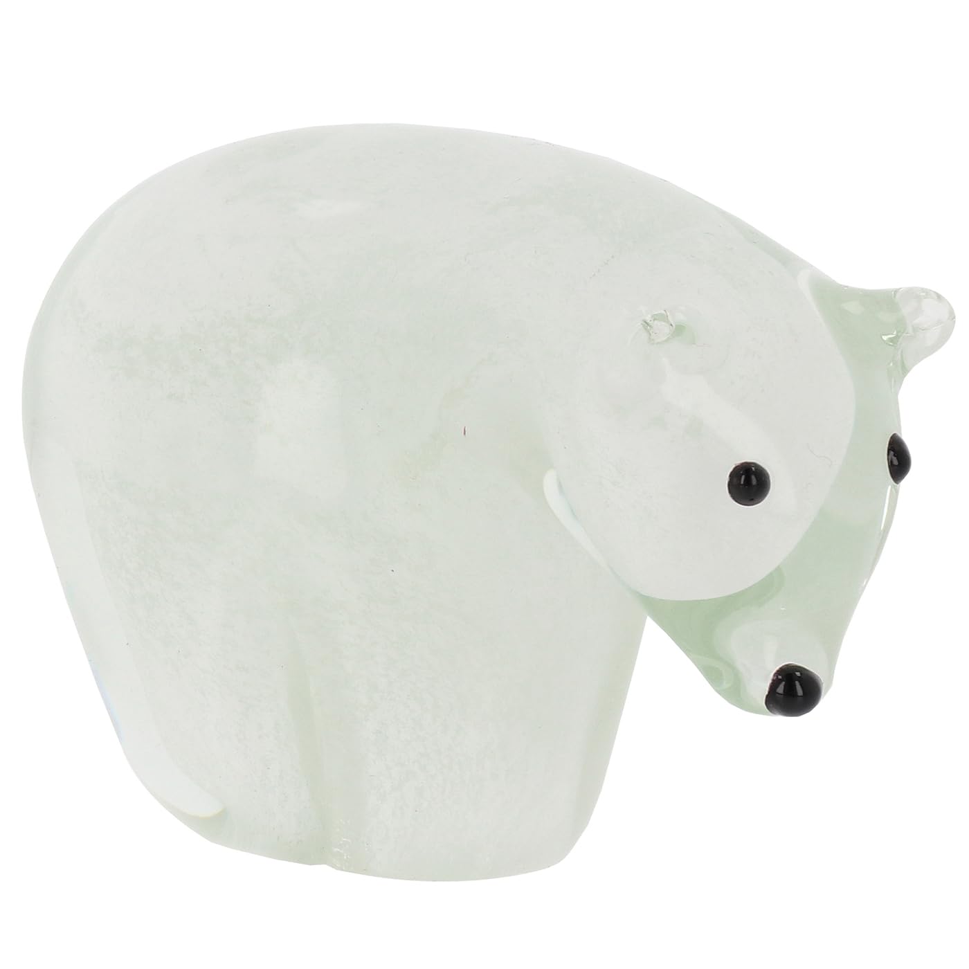 Shudehill Giftware Art In Glass Handmade Polar Bear Figurine – White Decorative Glass Wildlife Ornament, Collectible Gift for Animal Lovers (Art In Glass Handmade Polar Bear)
