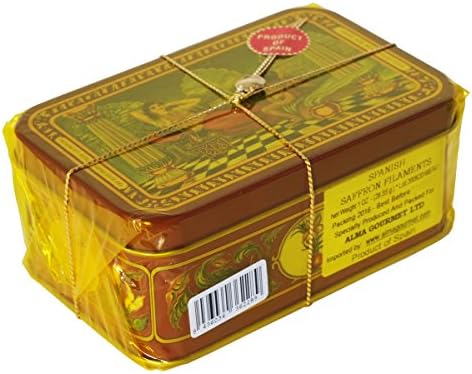 Alma Gourmet Altaj Premium Spanish Saffron Threads Spice 1 Ounce Tin