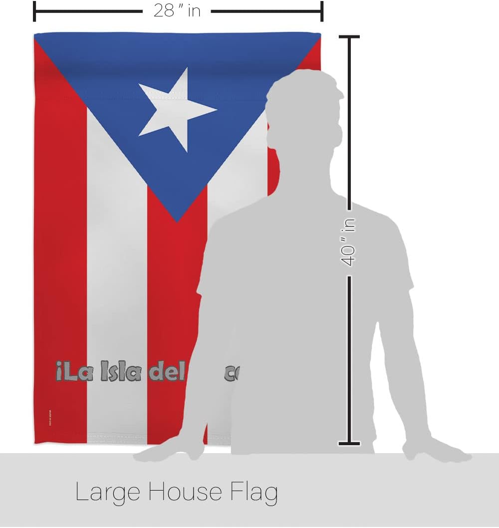 Breeze Decor H108049 Puerto Rico Flags Of The World tio lity Decorative Vertical Garden Flag, 28" X 40", Multi-Color