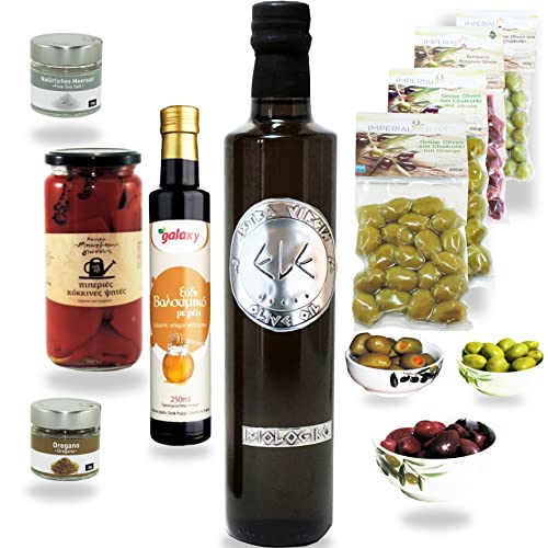 Geschenkpaket Flavors of Greece Originale Griechische Delikatessen Gemischte Geschenkbox Präsentpaket Köstliche Lebensmittel Präsentkorb Geschmackvoll Geschenk für Feinschmecker Feinkost Geschenk set.
