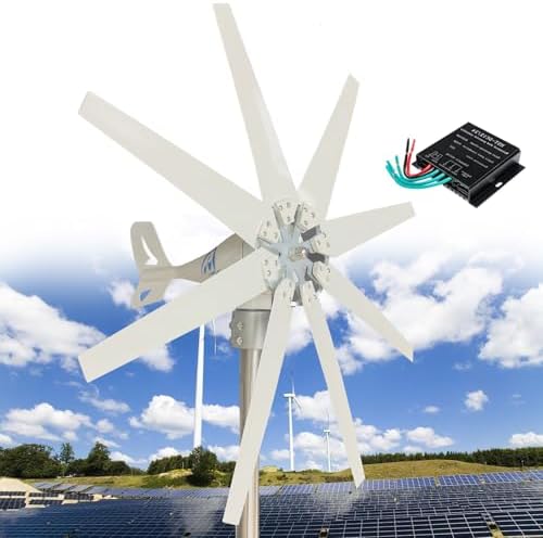 14000W Wind Turbine Generator Kit, 12V/24V/48V/110V/220V, 8-Blade with MPPT Controller, Ideal for Marine, RV, Home, and Hybrid Solar-Wind Systems