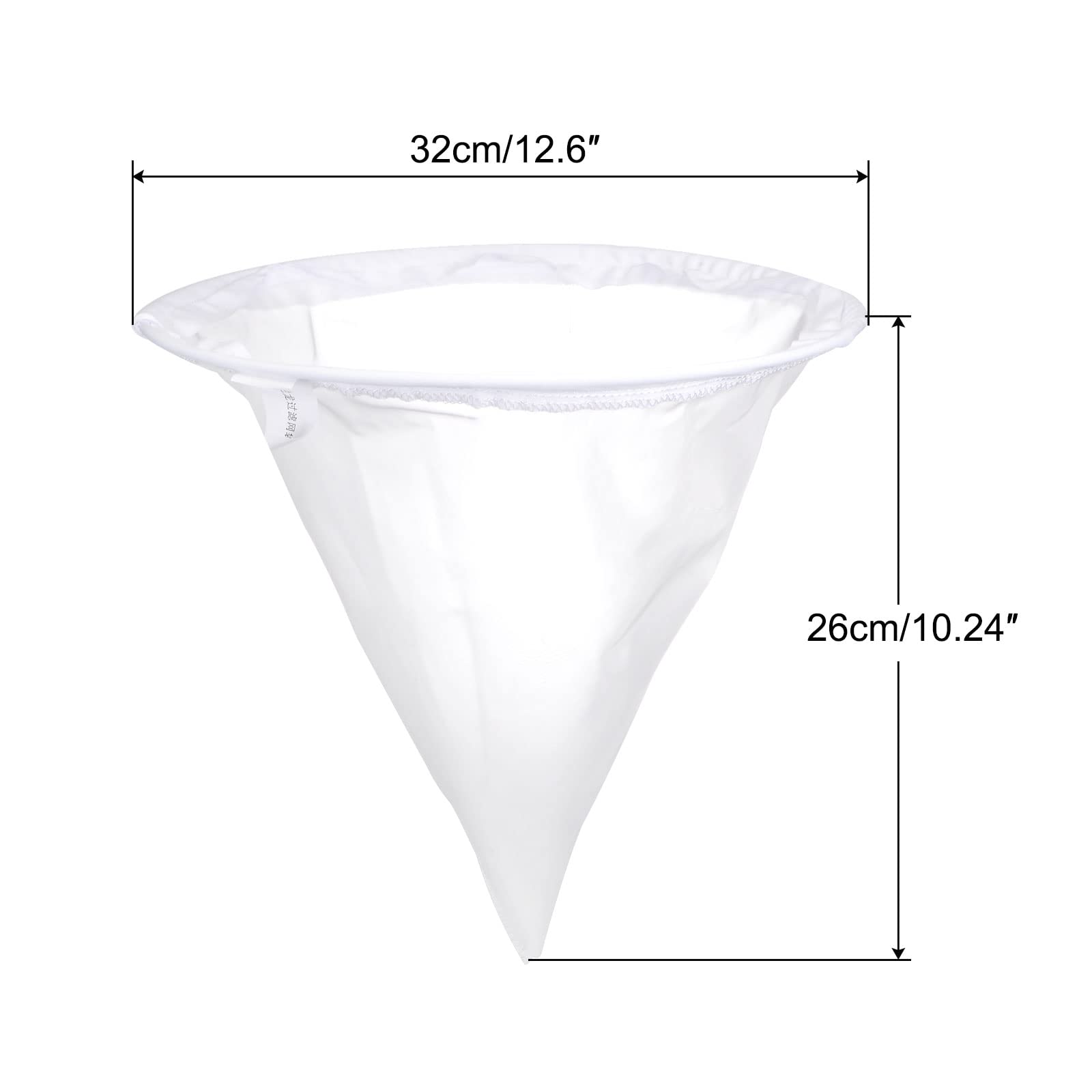 QUARKZMAN 80 Rete Vernice Filtro Borsa 12.6" Dia Cono Forma Nylon
