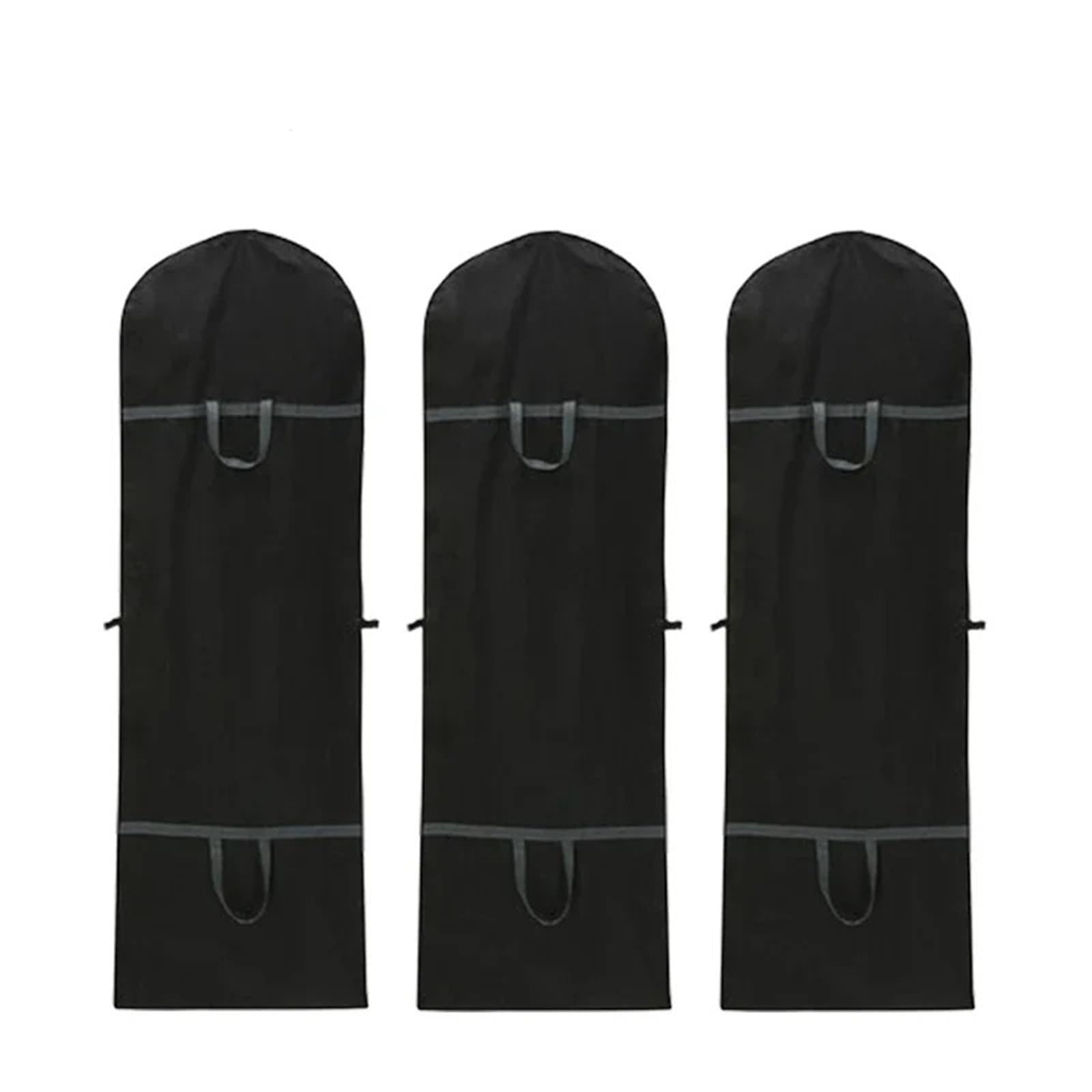 Fundas Ropa Armario Colgar Funda Protectora For Ropa De 60 X 180 Cm, Ideal For Trajes, Vestidos, Chaquetas, Abrigos, Bolsas Viaje, Y Novia(Black-3PCS)