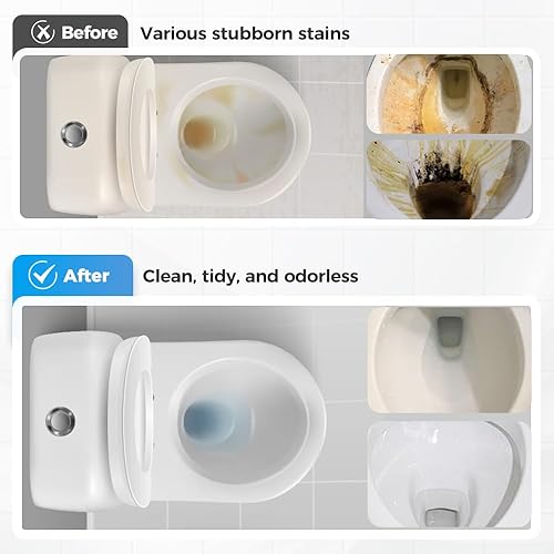 Miniatura 3 de Cepillo de inodoro desechable, nuevo soporte para escobilla de inodoro 2025, cepillo de inodoro compacto montado en la pared para baños modernos,