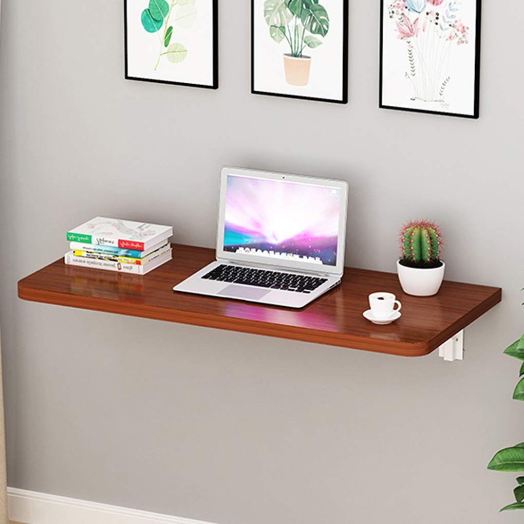 Bureau d'ordinateur mural blanc rabattable pour créer un espace télétravail dans le salon