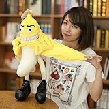 Plüschpuppe, böse lustige Obst Banane Mann Puppe plüsch Spielzeug Kissen super weicher Kissen Weihnachten Dekoration Geburtstagsgeschenk 40cm plüschtier (Farbe: gelb, Größe: 40cm) Manmiao