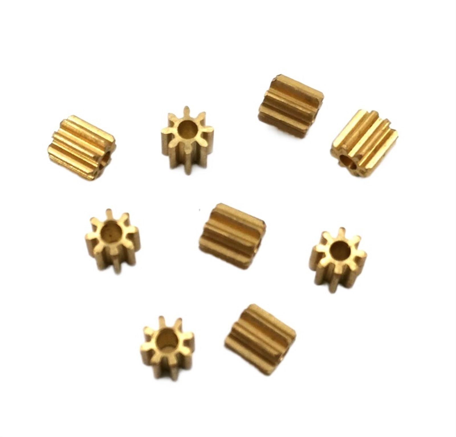 Bevel Gear Pinion Hardware Mechanical 10pcs 82A 0.6M Copper Gear Diameter 6mm 0.6 Module 8 Tooth Hole 1.98mm Brass Pinion Small Toy Motor Gears
