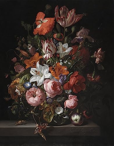 Tableaux Graffiti Art Mural Fleurs par Ruysch Poster Impression Moderne 60x90cm