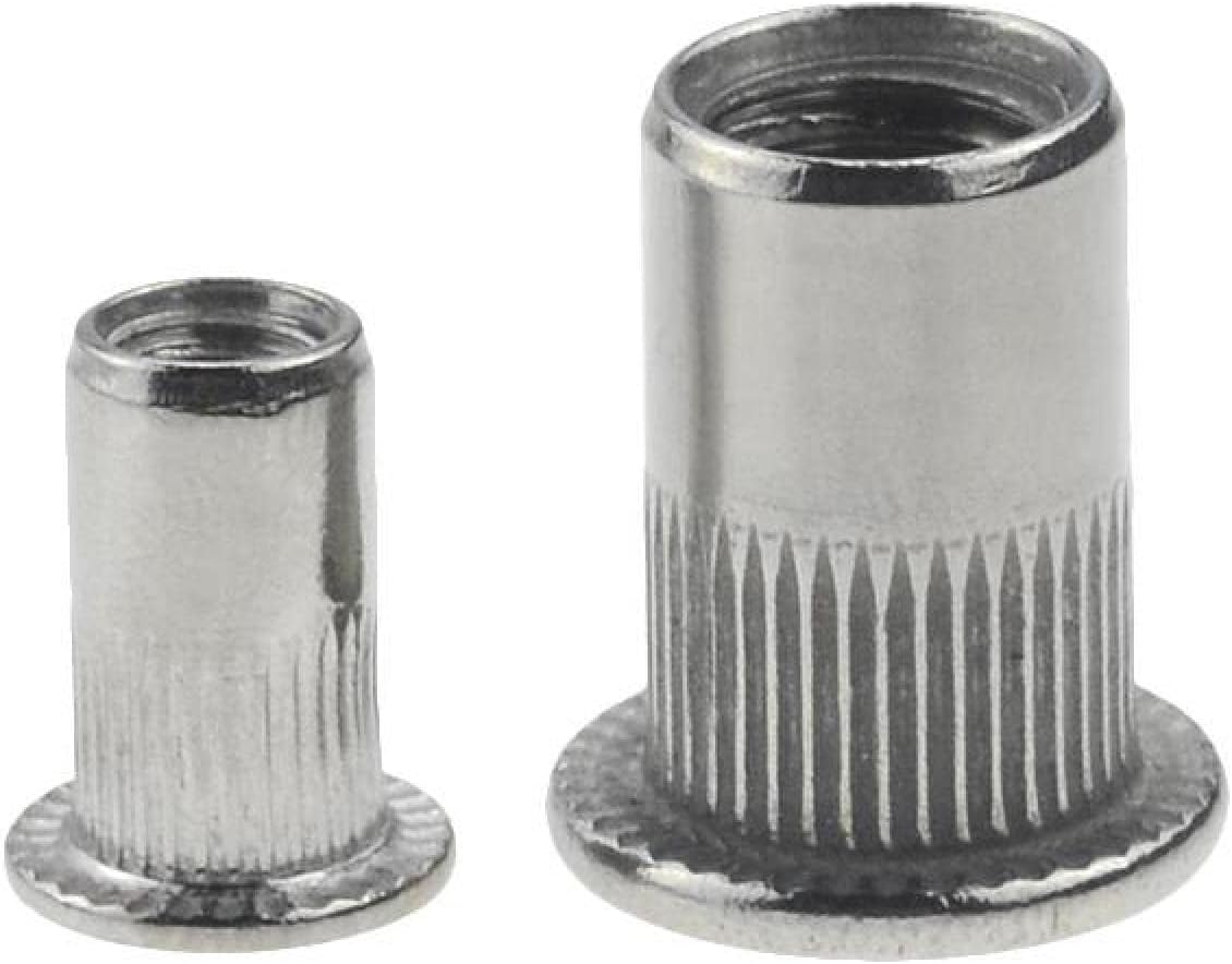 Rivet Nuts,Insert Nuts,Socket NutsThreaded Inserts50pcs 20pcs 10pcs M3 M4 M5 M6 M8 M10 Aluminum Alloy Rivnut Flat Head Threaded Rivet Insert Nut sert Cap Rivet Rivet Nuts (Color : 20pcs_M4) ( Color :