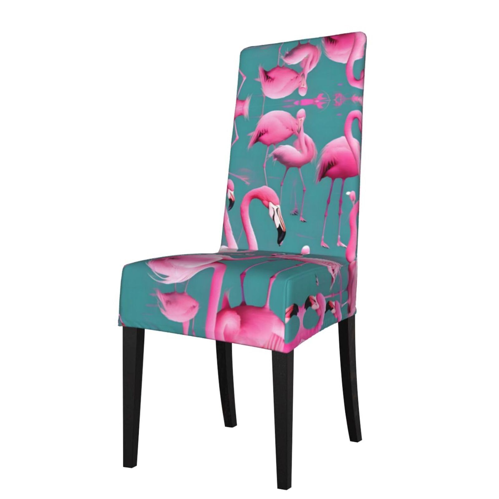 YYHHAOFA A flock of flamingos Prints Protection Cover for Dining Chair - Stretch Slipcovers, Easy Refresh for Your Dining Room & Event Decor