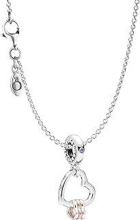 Collier argent 925 pendentif cœur élégant pour femme, pendentif