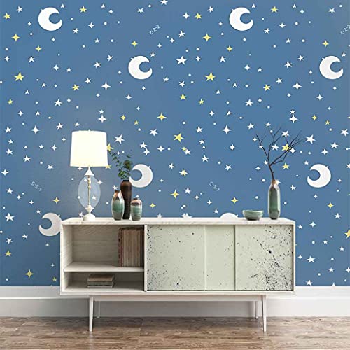 Papier peint panoramique lune pour masquer les défauts d'un mur
