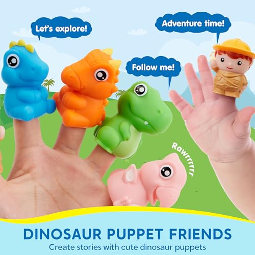 Image of Play-Act Learning Toy for Toddlers 1 2 3 Years Old, Counting, Matching & Sorting Montessori Learning Dinosaur Train Including 9 Dinosaurs, Birthday Gift for Baby Boys Girls