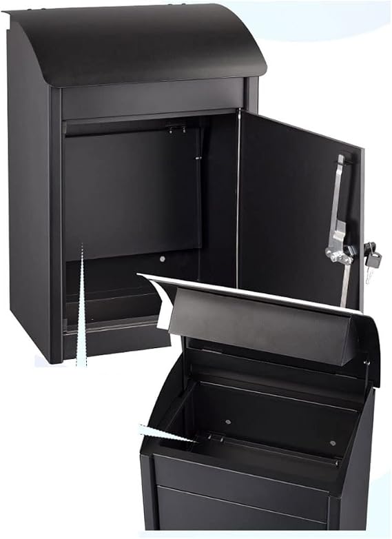 Wall Mounted Mailboxes for Outside,Mailboxes for Outside Wall Mount,Mailboxes & Accessories, Wall Mount Mailboxes Letterbox Posts Galvanized Steel Package Drop Boxes Lockers Mail Drop Collection Boxes