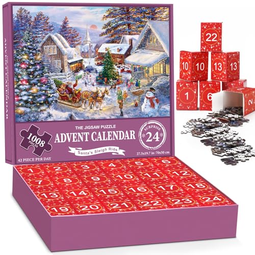 Weihnachts Mikrobausteine - Santa Claus & Rentier Puzzle Set
