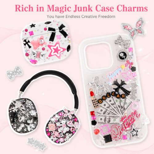 Image of SANNIDHI 2380pcs Junk Phone Case Charms Kit for DIY Customizing Phone Case