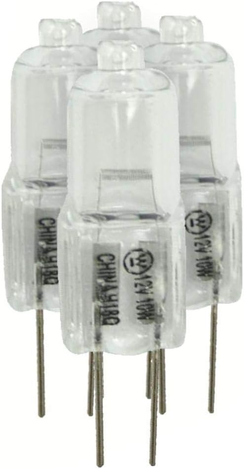 Westinghouse 06308 10T3 G4 Base 12-Volt 10-Watt Halogen Bulbs Pack of 4