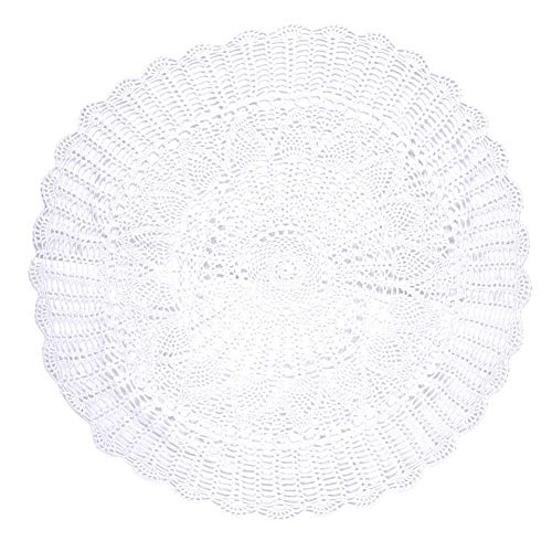 fancyU Round Tablecloths Cover Hollowed out Cover Hand-Crocheted Tablecloths Cover