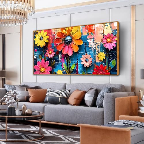 ZHAOSHOP Colorful Flower Pictures Wall Art Bedroom - Teen Girl