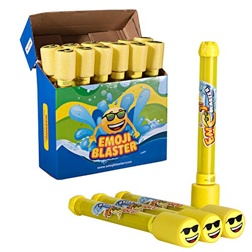 12 Pack Emoji Blaster Water Guns-Bulk Pack Water Shooters For Summer Party Favor Or Activity Fun Gun For Kids- Water Gun Bundle Pack #TOP5