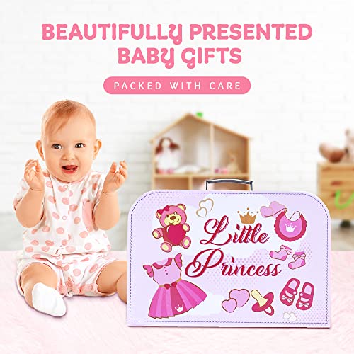 Welcome To The World Baby Girl Suitcase, New Baby Gift Set, Baby Basket Gift Essentials In Unique Keepsake Suitcase Box, Pink, Medium - Nikki’s Gift Baskets #TOP6