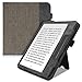 Produktbild kwmobile Tolino Epos 2 Flip Hülle - Handschlaufe - Cover Canvas Wildleder-Optik Grau Schwarz
