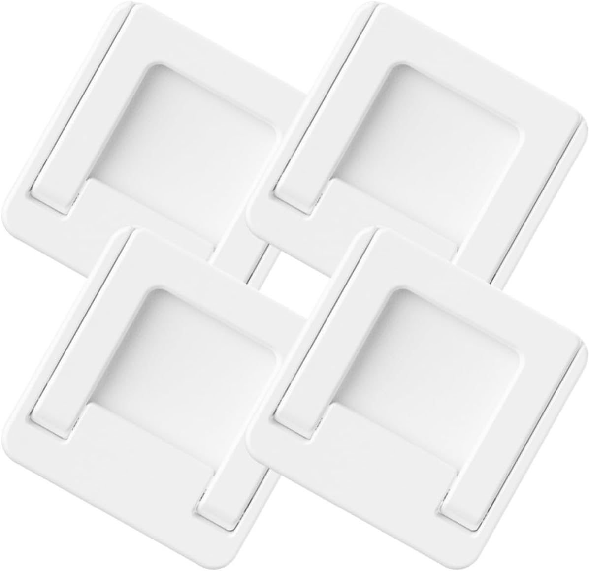 PRETYZOOM 4pcs Proof Sliding Window Locks White Abs Material with Pull Handle, Easy to Operate Safety Locks for Sliding Doors and Cabinets, for Safety in Homes