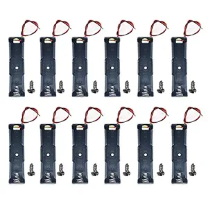 Single Battery Holder,12Pcs 18650 Battery Clip 1 Slots 3.7V Plastic for 18650 Battery with Connect Lead