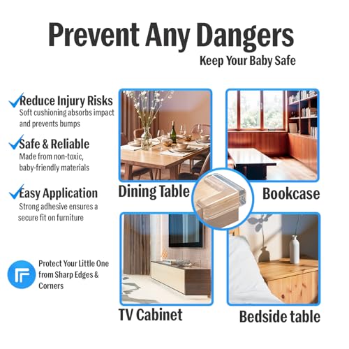 Image of AutoStory Corner Protector for Baby Side Table Edge Kids Sharp Edges Corners Furniture Protectors Guards Proofing Safety Products Home Safe Non-Toxic Child-Friendly Silicon L-Shape Pack of 4