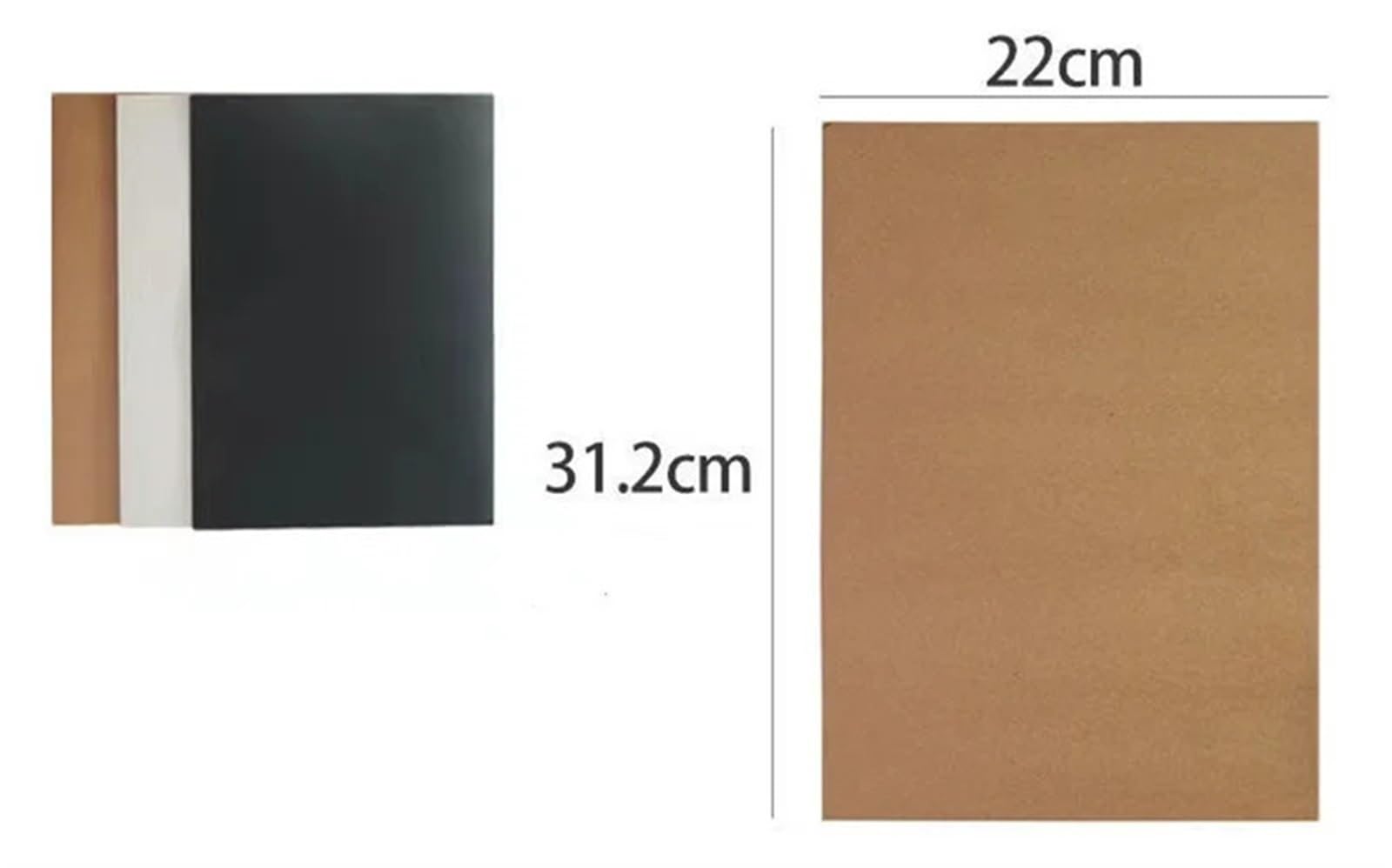 Paquete de 10 carpetas archivos papel Kraft, carpeta presentación tamaño A4 para Partituras, Archivos(2 pockets-brown)