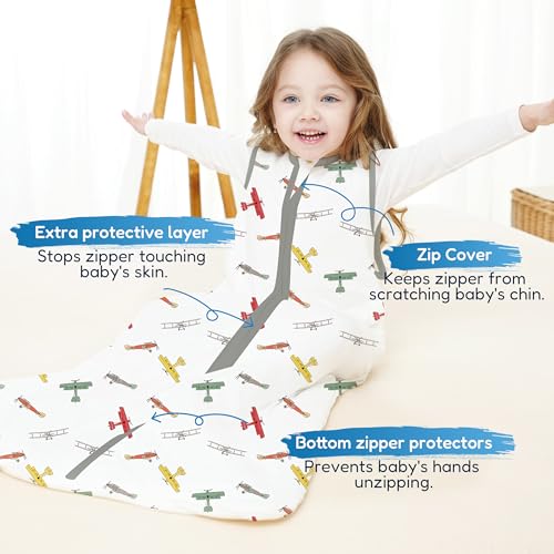 Image of TotAha Toddler Sleep Sack, 1.0 TOG, 2T-3T-4T, Plane