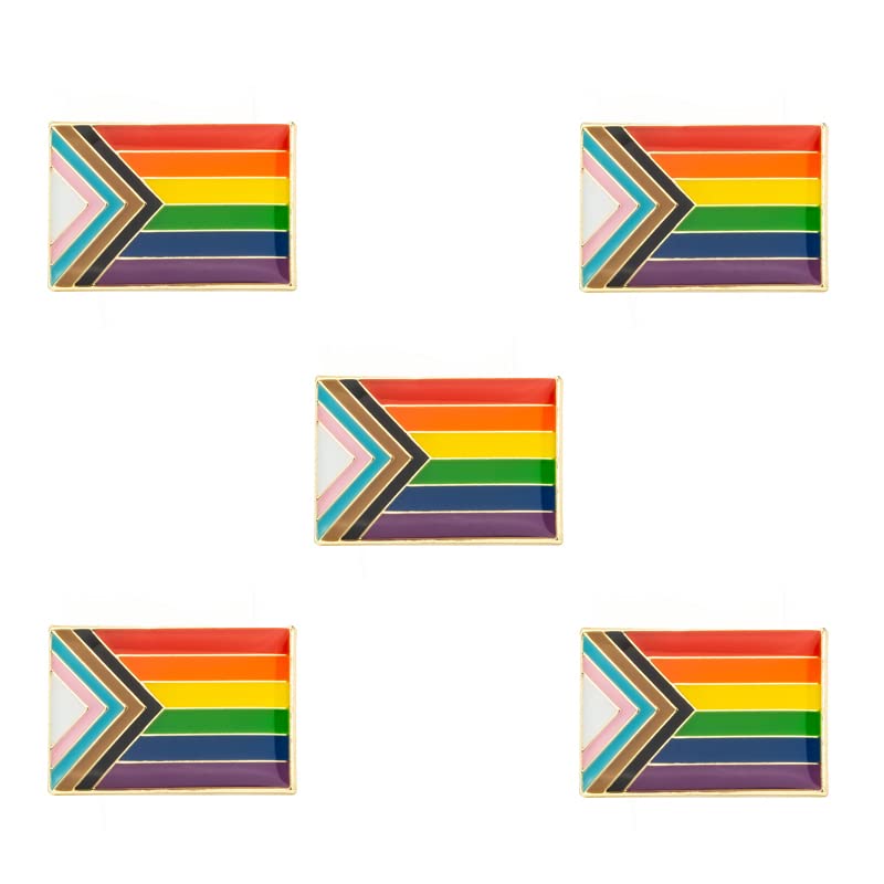 Pack 3PCS/5PCS/10PCS Progress Pride Lapel Pins Brooches Badges