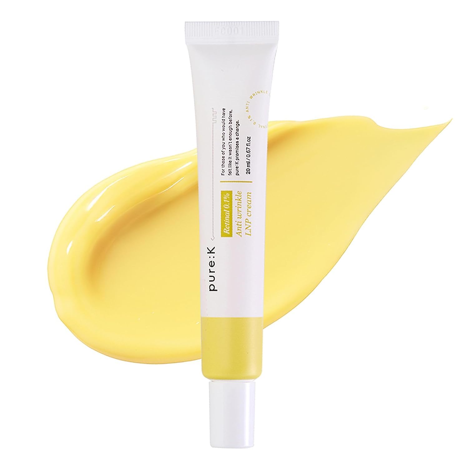 PURE K Retinal 0.1% LNP Cream with pure:LNP™ Technology - Advanced Liposome for Rapid Absorption, Pore Refining & Blemish-Prone Skin Care - Niacinamide Hydrating Moisturizer (0.67 Fl Oz / 20ml)