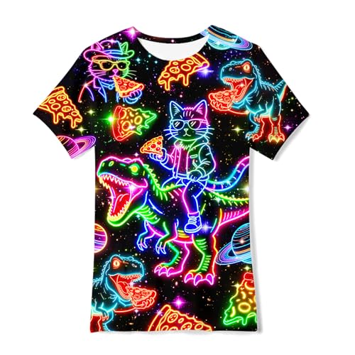Image of uideazone Tshirts for Boys Kids Short Sleeve T-Shirt 3D Graphic Tee Shirts Tops Clothes 4-16 Years