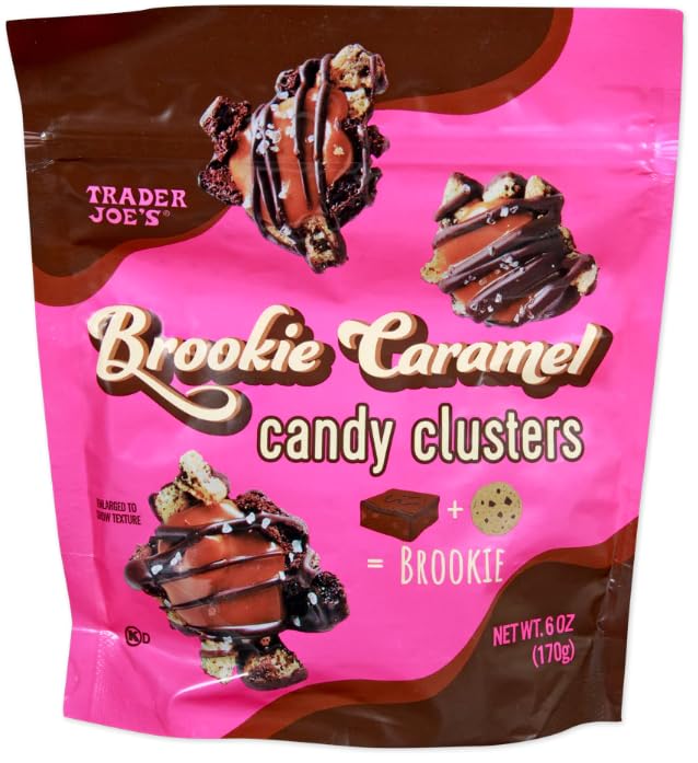 Trader Joe's Brookie Caramel Candy Clusters Pack of 2