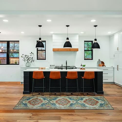 Creative Home Ideas Printed Chenille Runner Rugs - for Bedroom,