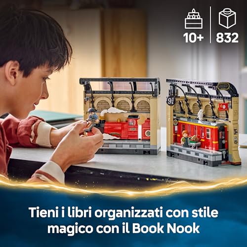 Harry Potter Book Nook: Espresso per Hogwarts - Set con Treno Giocattolo, 2 Minifigure tra cui Ron Weasley, Edvige e Crosta - Regalo dal Wizarding World per Bambini e Bambine da 10 Anni - 76450 - Lego - Immagine 1